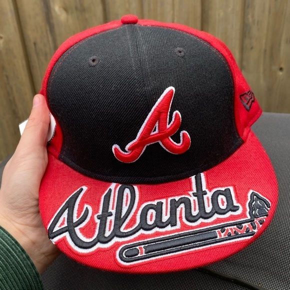 Vintage Embroidered MLB Atlanta Braves Baseball Cap Hat New Era - Picture 1 of 8